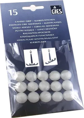 Produktbild von Gala Wachsklebeplättchen weiß Durchmesser: 15 mm 15 Stück