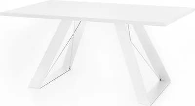 Obrázek produktu pro Jídelní stůl Colter White v moderním stylu, obdélníkový stůl - rozkládací ze 140 cm na 240 cm, kovové nohy s práškovým nástřikem v bílé barvě - 140 x 80 cm - bílý