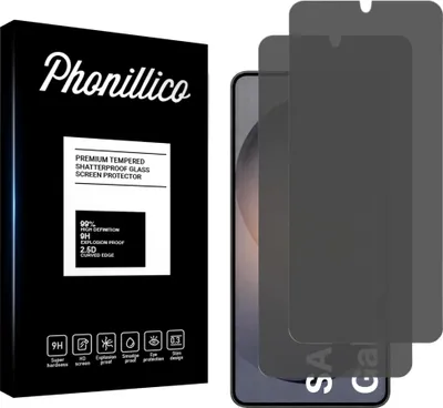 Produktbild von Hartglas Anti-Spy für Samsung Galaxy S26 [2 Stück] Schwarze Displayschutzfolie Screen Protector Film Privacy Anti-Kratzer Glas Resistant Phonillico®