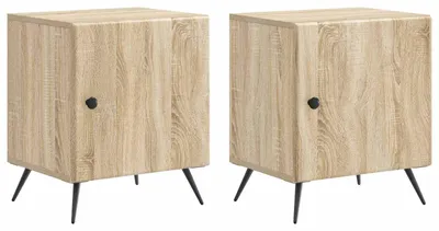 Obrázok produktu pre vidaXL Nočný stolík, 2 ks, dub Sonoma, 43 x 34,5 x 50 cm, drevotrieska