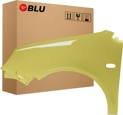 Image de BLU Aile Compatible avec VW Volkswagen Polo 9N IV 4 LD1B Gauche Gelb Gelb | 2001-2005 | Avant | Peint| Prêt à Monter | Galvanisé