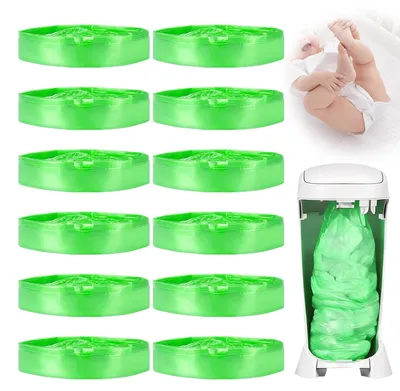 Image de Lot de 12 sacs de rechange pour poubelles à couches