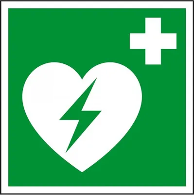 Produktbild von Dreifke® Aufkleber I Rettungszeichen Automatisierter externer Defibrillator, ...