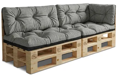 Obrázek produktu pro Polštáře na palety venkovní sedák 120x80 cm, polštář na opěradlo 120x40 cm 5 ks Šedá