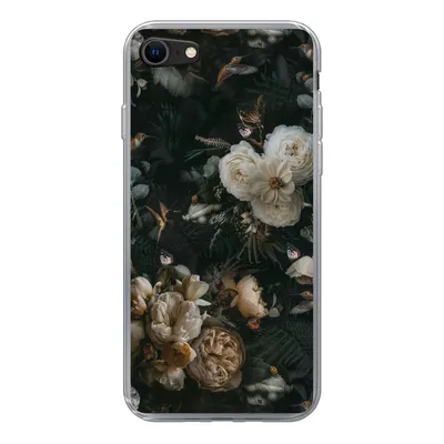 Produktbild von MuchoWow® Handyhülle Schutzhülle Hülle für iPhone 8 Blumen - Muster - Vogel Silikon Softcase Handy Hülle - Schutzhaube