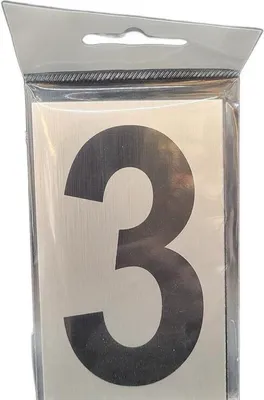 Produktbild von Aluminium Türschild " 3 " 100x60mm
