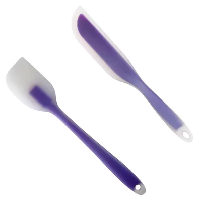 Produktbild von 2 flexible Silikonspatel, hitzebeständig, zum Schabernen von Rührformen und n