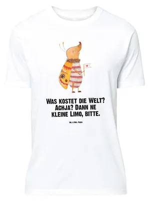 Produktbild von Mr. & Mrs. Panda Größe L T-Shirt Nachtfalter Fähnchen - Weiß - Geschenk, Tshirt, Käfer, Süß, Lustige Sprüche, Spruch Lustig, Küche Deko, Witzig, Shirt, mit