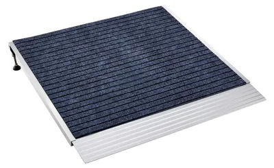 Obrázok produktu pre Rampový prah pre dvere, 915 x 915 mm, hliníková rampa pre invalidné vozíky s nastaviteľnou výškou, protiskĺzavé prahy pre dvere, nosnosť 317,5 kg, vhodné pre schody, invalidné vozíky a chôdníky