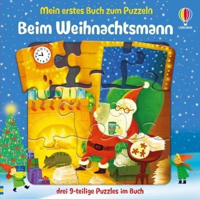 Immagine prodotto di Mein erstes Buch zum Puzzeln: Beim Weihnachtsmann