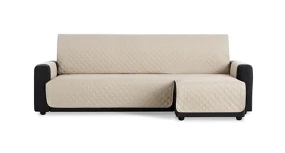 Produktbild von BESTCOVERS Rechtsseitig Ecksofaschutz Schonbezug Schutzbezug Ecksofa mit Ottomane Ecksofaschoner Ecksofabezug Sofaschonbezug (240 cm, Beige)