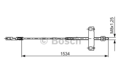 Produktbild von BOSCH Handbremsseil Seilzug Feststellbremse für FORD TRANSIT Bus (FD, FB, FS, FZ, FC) 1 987 482 195