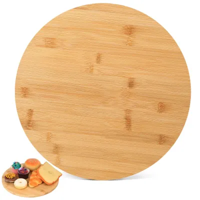 Produktbild von Drehteller aus Bambus - 360° drehbare Servierplatte - Für Gewürze Käse und Marmelade - Ø 30 cm rund