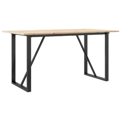 Produktbild von Esstisch O-Gestell 160x80x75 cm Massivholz Kiefer und Stahl