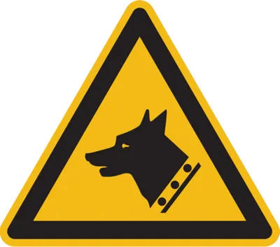 Produktbild von Dreifke® Warnschild, Warnung vor dem Wachhund W013 | Folie selbstklebend | 10...