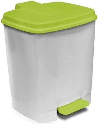 Produktbild von CZ koš odp.15l GOLIÁŠ 30x32x38cm-hruš.zel.+měs.šedá, pedálový