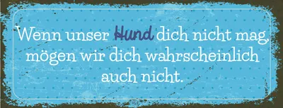 Produktbild von vianmo Holzschild 10x27 cm Unser Hund dich nicht
