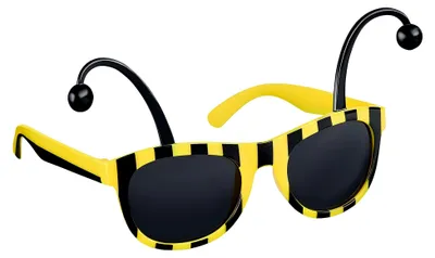 Produktbild von Bienenbrille, Sonnenbrille Schwarz Gelb, Bienenkostüm Erwachsene, Faschingskostüme Damen, Karneval Accessoires