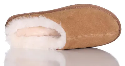 Produktbild von Damen Hausschuh Pantoffel aus Lammfell  in 3 Farben TPR Sohle