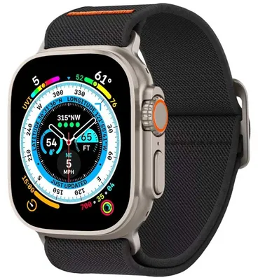 Zdjęcie produktu dla Pasek do zegarka Spigen Fit Lite Apple Watch Ultra/Ultra 2 49 mm itp. - czarny