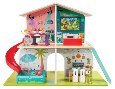 Image de Maison superposée colorée avec toboggan et effets sonores