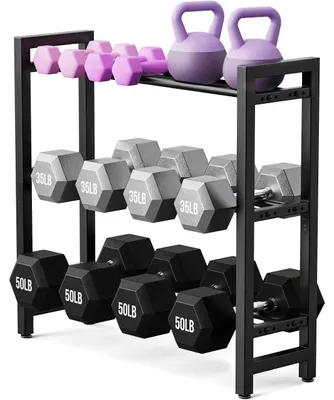 Produktbild von Hantelablage 3 Ebenen, Tragkraft 180 kg, für Heimfitness