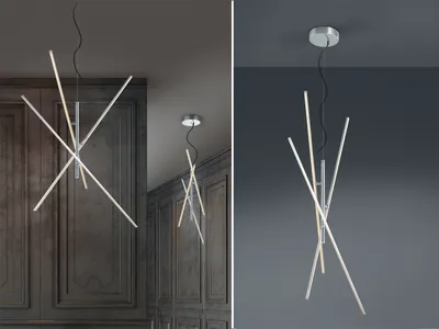 Produktbild von Trio Leuchten LED Pendelleuchte Tiriac 371610307, Metall, Nickel matt, Acryl