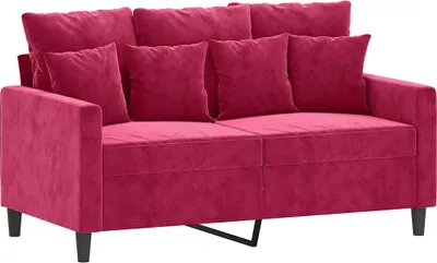 Produktbild von vidaXL 2-Sitzer-Sofa Weinrot 120 cm Samt