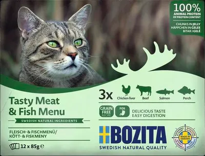 Immagine prodotto di Bozita 85gx12 Multipack Häppchen in Gelee mit Fisch & Fleisch
