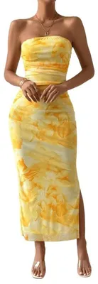 Imagen del producto de Vestido maxi de verano con estampado floral para mujer