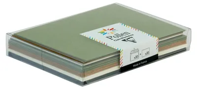 Produktbild von Pollen 5x Korrespondenzset, 20 Umschläge C6+20 Karten 110x155mm sortiert 20920C