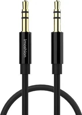 Productafbeelding van imoshion AUX kabel - 3,5 mm / Jack audio kabel - Male to male - 1 meter - Zwart