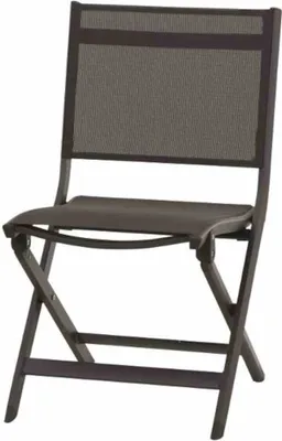 Produktbild von Siena Garden Tesoro Klappstuhl, matt-anthrazit Alu, Textilbezug silber schwarz