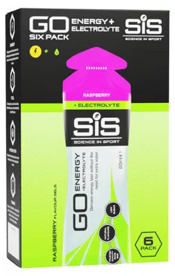 Produktbild von SIS GO Energy + Electrolyte Gels (6x60ml) Raspberry - Energie & Ausdauer - Energie-Gel