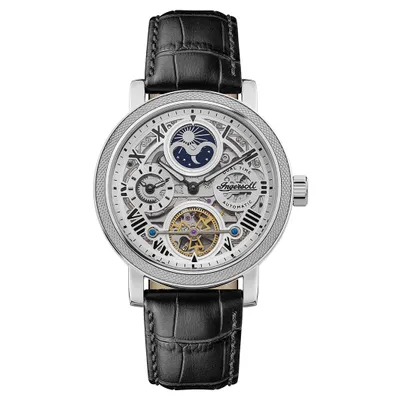 Produktbild von INGERSOLL Automatikuhr THE ROW DUAL TIME Edelstahl schwarz onesize Herren 45 I12401