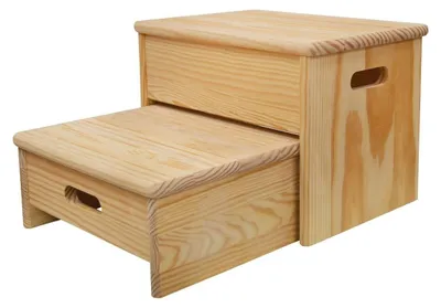 Banketladder aus Holz, klappbar, 2 Stufen, 35,5 x 25,5 x 25,5 cm