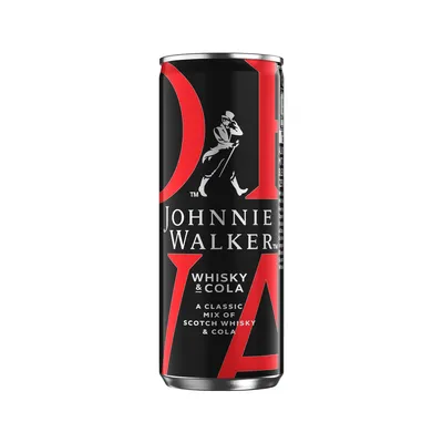 Produktbild von Johnnie Walker Whisky & Cola Mix-Getränk, 10% vol, 1 x 250ml Einzeldose