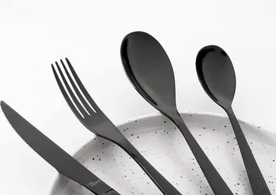 Produktbild von Famanu Besteckset 20-teilig - Schwarz, für 4 Personen