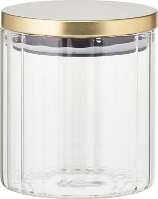 Produktbild von Glasgefäß mit goldenem Deckel