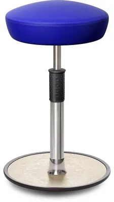Produktbild von Sitz- Stehhocker Free Tall Hutsitz skai Kunstleder blau chrom /cremeweiß.