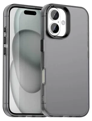 Obrázek produktu pro Pouzdro pro iPhone 17, tenké poloprůhledné matné nárazuvzdorné pouzdro na telefon Černý