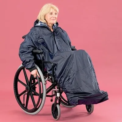 Produktbild von Wasserdichte Mac-Jacke für Rollstuhlfahrer mit Ärmeln