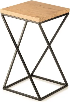 Image de Howhomely Support à plantes moderne style loft Support à fleurs 40 cm Colonne à fleurs MDF