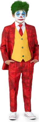 Produktbild von Boys Scarlet Joker - Kostüm Anzug für Halloween Kindergröße: 122-134