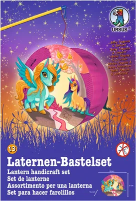 Produktbild von URSUS Laternen Bastelset Easy Line 13F Baby Pegasus und Einhorn