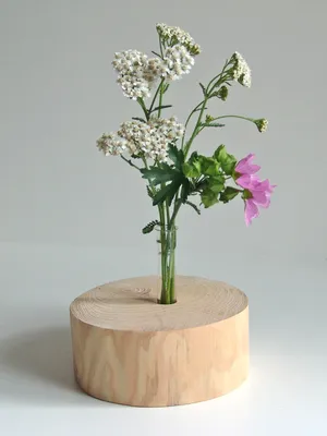 Produktbild von Holzvase "Natur Pur" - Geschliffen