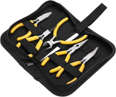 Produktbild von Famanu Zangen-Set 6-teilig - Professionelles Werkzeugset für Schmuckarbeiten