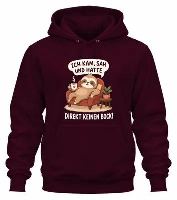 Obrázok produktu pre Ich kam, videl som a nemal som sarkastický mikropulóver s kapucňou, farba bordová, veľkosť XL