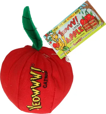 Produktbild von Katzenspielzeug in Apfelform aus 100 % Baumwolle, 100 % mit Katzenminze gefüllt, 76 cm