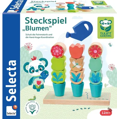 Productafbeelding van Tulips Garden - Bloemeninsteekspel - 14 stuks - Gemaakt van hout